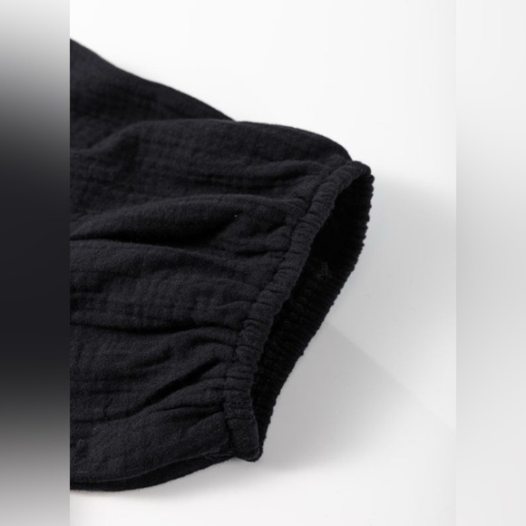 Black Flower Crochet Square Neck Women's Top - Picture 5 of 7